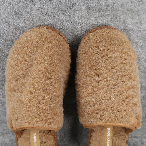 Easy Spirit Shoes Womens 9/10 Slippers Mule Slip On Faux Fur Comfort Casual Tan - Picture 6 of 11